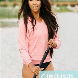 NWT pink beach hoodie sz medium